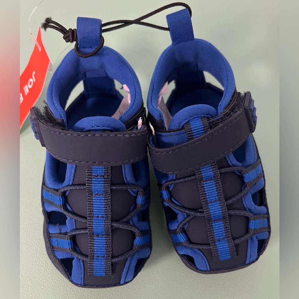 Joe Fresh Navy & Royal Blue Baby Boy Sandals, Boy size 2 shoes, New